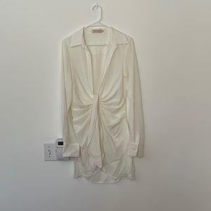 Choosy white shirt dress